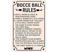 Règles de la pétanque - Plaque décorative vintage en métal - Affiche des règles de score - Décoration murale pour bar, pub, cuisine, maison, garage ou magasin - Art mural sur le thème de la pétanque