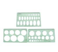 Règles de modèle de dessin d'architecture multifonctionnelle, Kit de peinture à la main pour la conception de l'école et du bureau ((N° 1) Ensemble de 3 pièces)