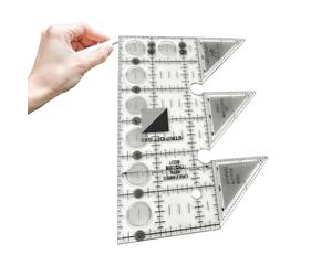 Règles de Tissu transparent Quarante et cinq degrés Outil acrylique Crochet Tissu Brodé Artisanat Enroulé Maison Studio Créatif