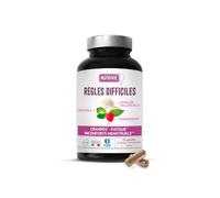 Règles Difficiles - Crampes, Ballonnements & Sautes d’Humeur - 7 Plantes + Vitamine B6 - Formule 100% Naturelle Vegan - Fabriqué en France - Nutrivie