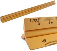 Règles Échelle Aluminium À L'échelle Triangulaire Triangulaire 1: 100,1: 200,1: 250,1: 300,1: 400,1: 500,30 Cm De Long Règle Triangulaire