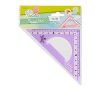 Règles en plastique Quichotte - Règles Sweet Pastellito, équerre, mesures de 9 à 30 cm, couleurs pastel, avec étui en plastique, pour usage scolaire ou universitaire - 9 cm Violet