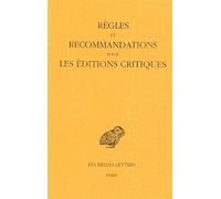 Règles et recommandations pour les éditions critiques ( grec)