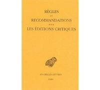 Règles et recommandations pour les éditions critiques ( grec)