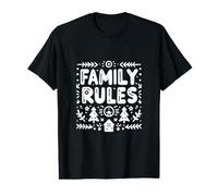 Règles familiales : Amour, Rire et se Soutenir Chaque Jour T-Shirt Graphique avec Valeur