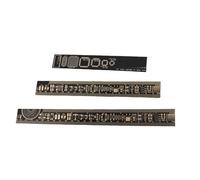 Règles PCB multifonctions 3 pièces 6.3/7.87/10.23 pouces - Mesure précise et tableau de pitch, règle en cuivre plaqué or haute résistance pour ingénieurs électroniques
