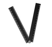 Règles pliantes en aluminium de 30 cm, outil de mesure géométrique, facile à transporter pour une utilisation multifonction dans l'art, les mathématiques et l'environnement de bureau