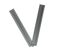 Règles pliantes en aluminium de 30 cm, outil de mesure géométrique, facile à transporter pour une utilisation multifonction dans l'art, les mathématiques et le bureau, règles résistantes à