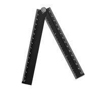 Règles pliantes en aluminium de 30 cm, outil de mesure géométrique, facile à transporter pour une utilisation multifonction dans l'art, les mathématiques et le bureau, règles résistantes à