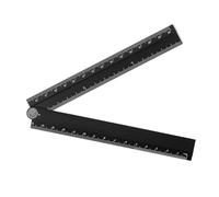 Règles pliantes en aluminium de 30 cm, outil de mesure géométrique, facile à transporter pour une utilisation multifonction dans l'art, les mathématiques et l'environnement de bureau. Règles en