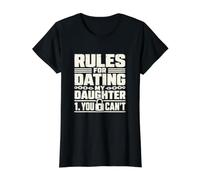 Règles pour Sortir avec ma Fille 1 Vous ne Pouvez Pas verrouiller Les règles T-Shirt Graphique avec Valeur, Femme, Noir, XS