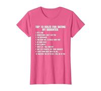 Règles pour Sortir avec ma Fille Papa Cadeaux T-Shirt, Femme, Rose Chiné, M
