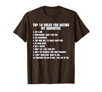 Règles pour Sortir avec ma Fille Papa Cadeaux T-Shirt, Homme, Marron, M