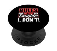 Règles pour Sortir avec Ma Fille Père Dates Date Fille PopSockets PopGrip Adhésif