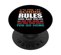 Règles préscolaires Bartender Bar Rules Same PopSockets PopGrip Adhésif