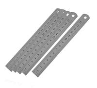 Reglet 5 règles droites en acier inoxydable, double face, 15 cm (6 pouces)