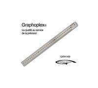 Réglet acier épais ép = 1mm l = 24mm l = 30cm - graphoplex