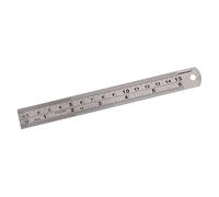 Reglet inox 15cm avec mesures métriques et impériales SILVERLINE