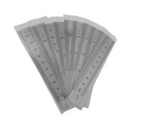 Reglet Lot de 10 règles précision en acier inoxydable, 4 pouces, double face, métal avec marquages gravés, for l'enseignement et le dessin