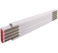 STABILA Mètre pliant en bois STABILA Type 1607 W, 2 m, blanc, échelle métrique, avec graduation angulaire Quantité:1