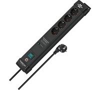 Regleta de 4 Tomas Con protección Contra sobretensiones y Cable de 1,8 m