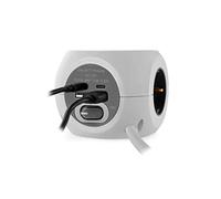 REGLETA EN 4000/3 TOMAS DE CORRIENTE/ 2 USB A - 2 USB TIPO C/BLANCA Y GRIS ORBEGOZO