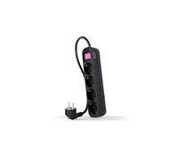 Nanocable Bloc multiprise 4 prises 10.37.0004-BK avec interrupteur Câble 1,4 m Noir