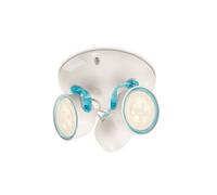 Réglette 3 spots LED Phillips DYNA bleu