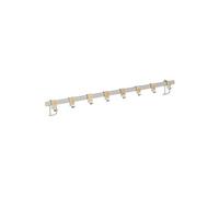 Wenko - Réglette de crochets Premium, pour cuisine avec 8 crochets à fixer sans percer - Longueur 60 cm - Argent - Premium Argent G