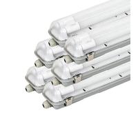 Réglette étanche 120 cm double pour Tube LED T8 IP65 1 côté (Boitier vide) (Pack de 6) - SILAMP