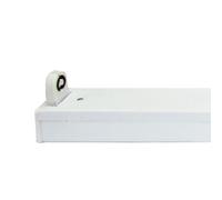 Réglette IP20 pour tube LED 25 W, 150 cm, éclairage intérieur, idéal pour bureaux et commerces.