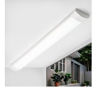 Réglette LED 120 cm 6500K - Tube lumineux ultra fin en polycarbonate, éclairage blanc intense pour intérieur