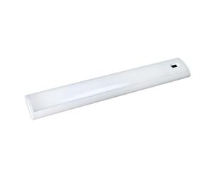 Réglette LED Blanc 24cm, 1.6W, 170 lm, 3000K, inter. infrarouge, batterie recheargable, intensité variable - Tibelec