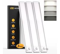 Reglette LED Cuisine 40CM(Lot de 3) - DéTecteur de Mouvement, Batterie longue durée 2500mAh, Lampe LED Rechargeable, Dimmable, Sans Fil & Magnétique pour Camping, Réparation Auto, Garage, Atelier