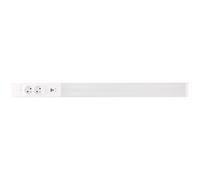 Réglette LED cuisine 80cm - Réglette d'angle - Aluminium - 18W - 2 prises - 2 chargeurs USB