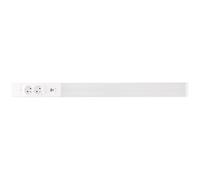 Réglette LED cuisine 80cm - Réglette d'angle - Aluminium - 18W - 2 prises - 2 chargeurs USB