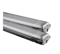 Réglette LED - Double tube 2 x 20W - IP65 Waterproof - 2 x 2100 Lumens - 4000K - 150CM - Lot de 2