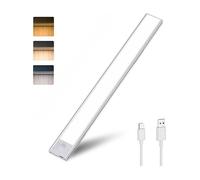 Réglette LED effet néon avec détecteur de mouvement et batterie rechargeable USB en CCT pose facile. (Dimension: 60cm)