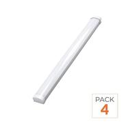 SILAMP Réglette LED étanche 120cm 36W IP65 - Pack de 4 - Blanc Froid 6000K - 8000K