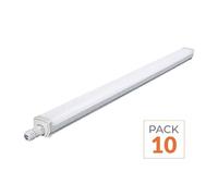 Réglette LED étanche 150cm 46.5W 120lm/W - Pack de 10 - Blanc Neutre 4000K - 5500K - SILAMP