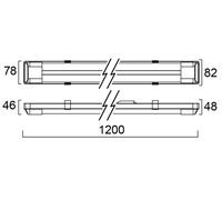 Réglette LED IP20 BATTEN 4000K simple - SYLVANIA - 0045158