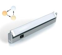 Réglette LED Orientable avec Interrupteur, Luminaire Sous Meuble Lumière Réglables pour Cuisine/Armoire/Placard/Escalier/Couloir 3000K 4000K 6000K (Court)