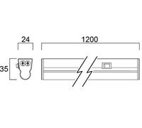 Plafonnier Sylvania Réglette LED PIPE T5 120° blanc 11,5W 1150Lm - - 0051364