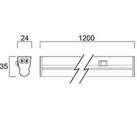 Réglette LED PIPE T5 120° blanc 11,5W 1150Lm - SYLVANIA - 0051364