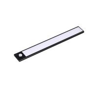 Réglette LED Rechargeable USB 30cm 1,5W Noire avec Détecteur de mouvement - Blanc Neutre 4000K - 5500K