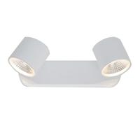 Réglette murale - SAMPA - Oslo - Métal blanc - 2 LED - 4W - 11cm x 25cm