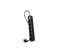 Nanocable Bloc multiprise 10.37.0006-BK - 6 prises avec interrupteur, Noir