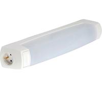 Réglette salle de bain EO S19 sans source lumineuse blanc SSL interrupteur PC 2P+TLEBENOID 055215
