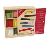 Reglettes cuisenaire 300 pieces en bois - batons de calcul - jeu educatif G
