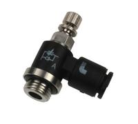 Régleur de débit miniature à l'échappement à vis extérieure mâle filetage BSPP cylindrique 7660 04 10 PARKER LEGRIS
